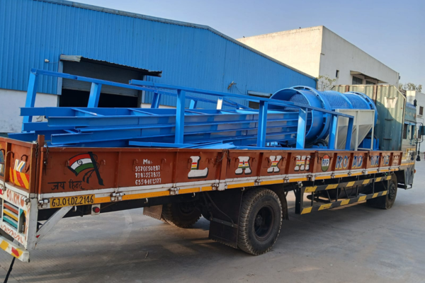 Trommel screening plant
