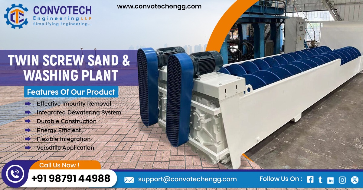 Twin Screw Sand Washing Plant in Surat