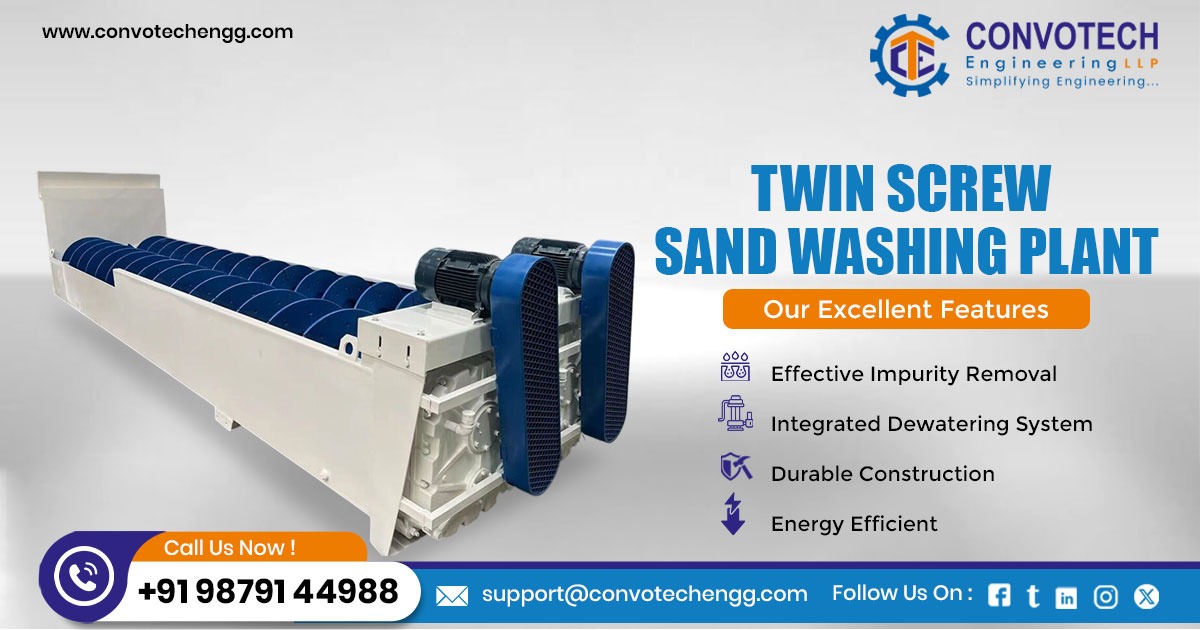 Twin Screw Sand Washing Plant in Karnataka