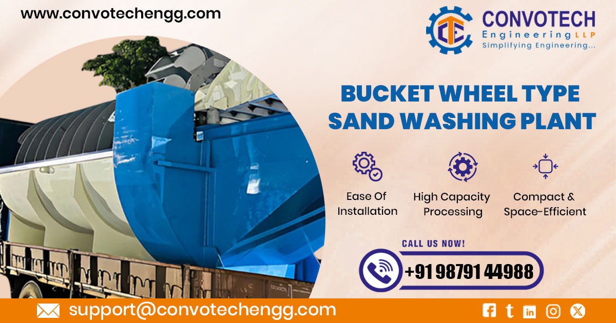Bucket Wheel Type Sand Washing Plant in Maharashtra