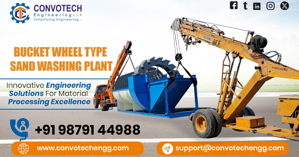 Bucket Wheel Type Sand Washing Plant in Karnataka