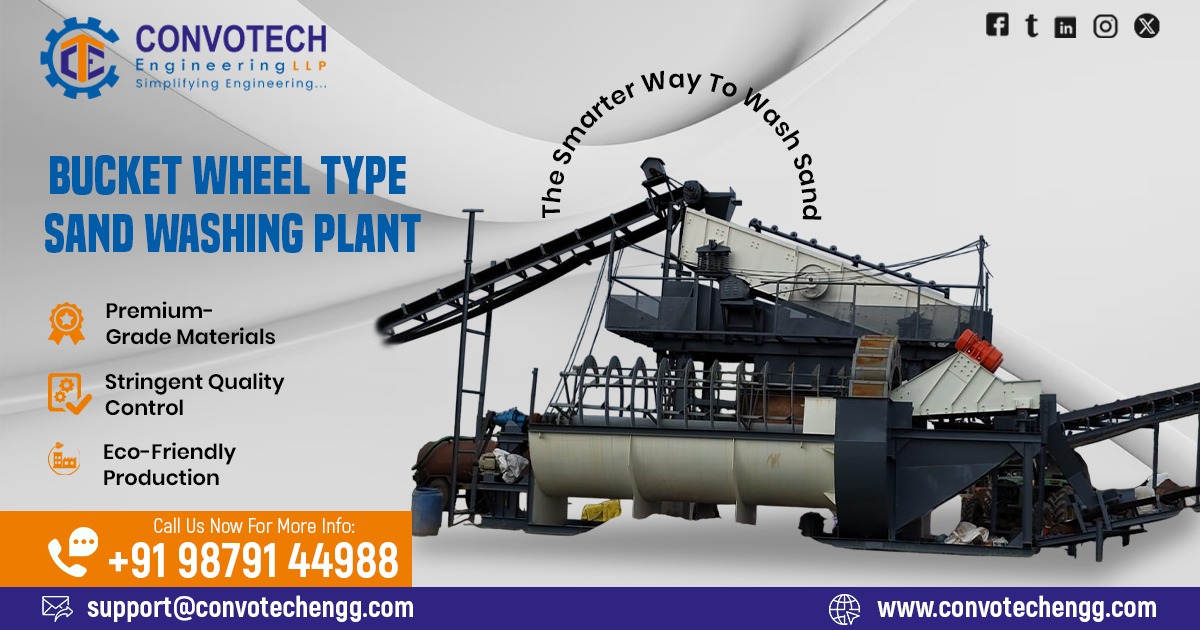 Bucket Wheel Type Sand Washing Plant in Gujarat