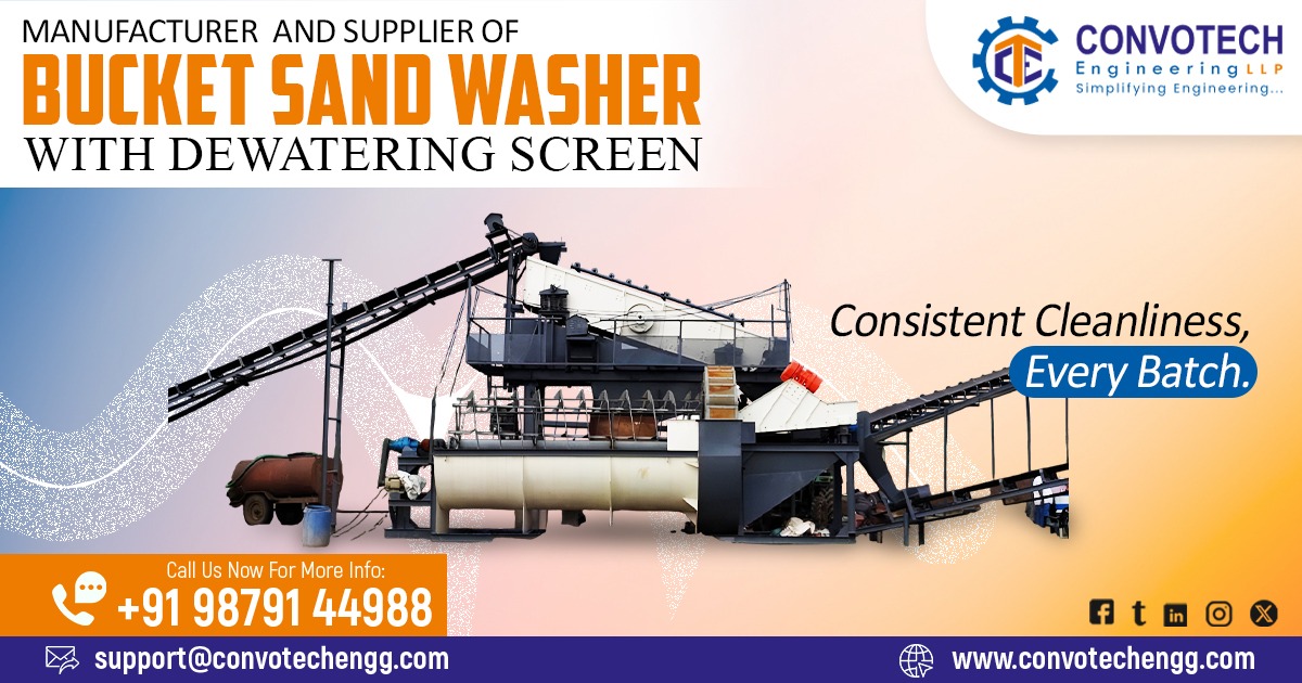 Bucket Sand Washer with Dewatering Screen in Rajasthan