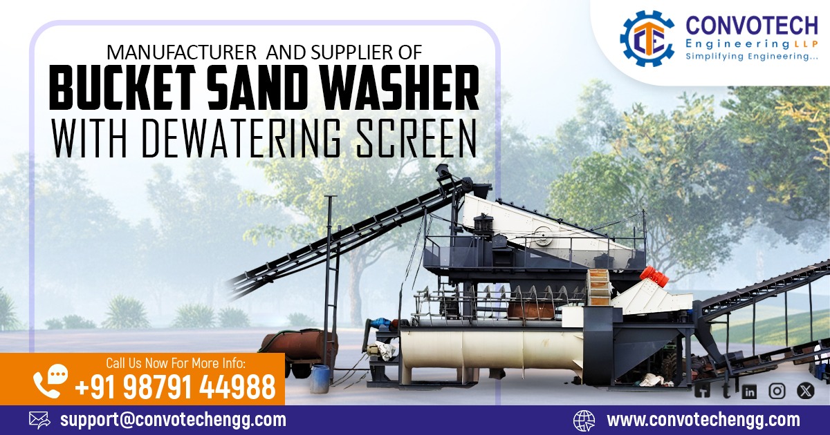 Bucket Sand Washer with Dewatering Screen in Maharashtra
