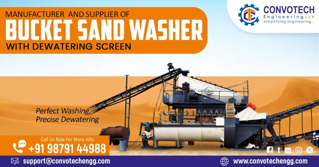 Bucket Sand Washer with Dewatering Screen in Karnataka
